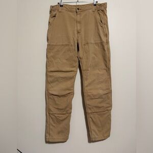 Carhartt double-knee work pants relaxed fit size 36x34 duck tan brown dungarees